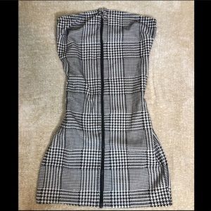 Plaid Detail Mini Dress